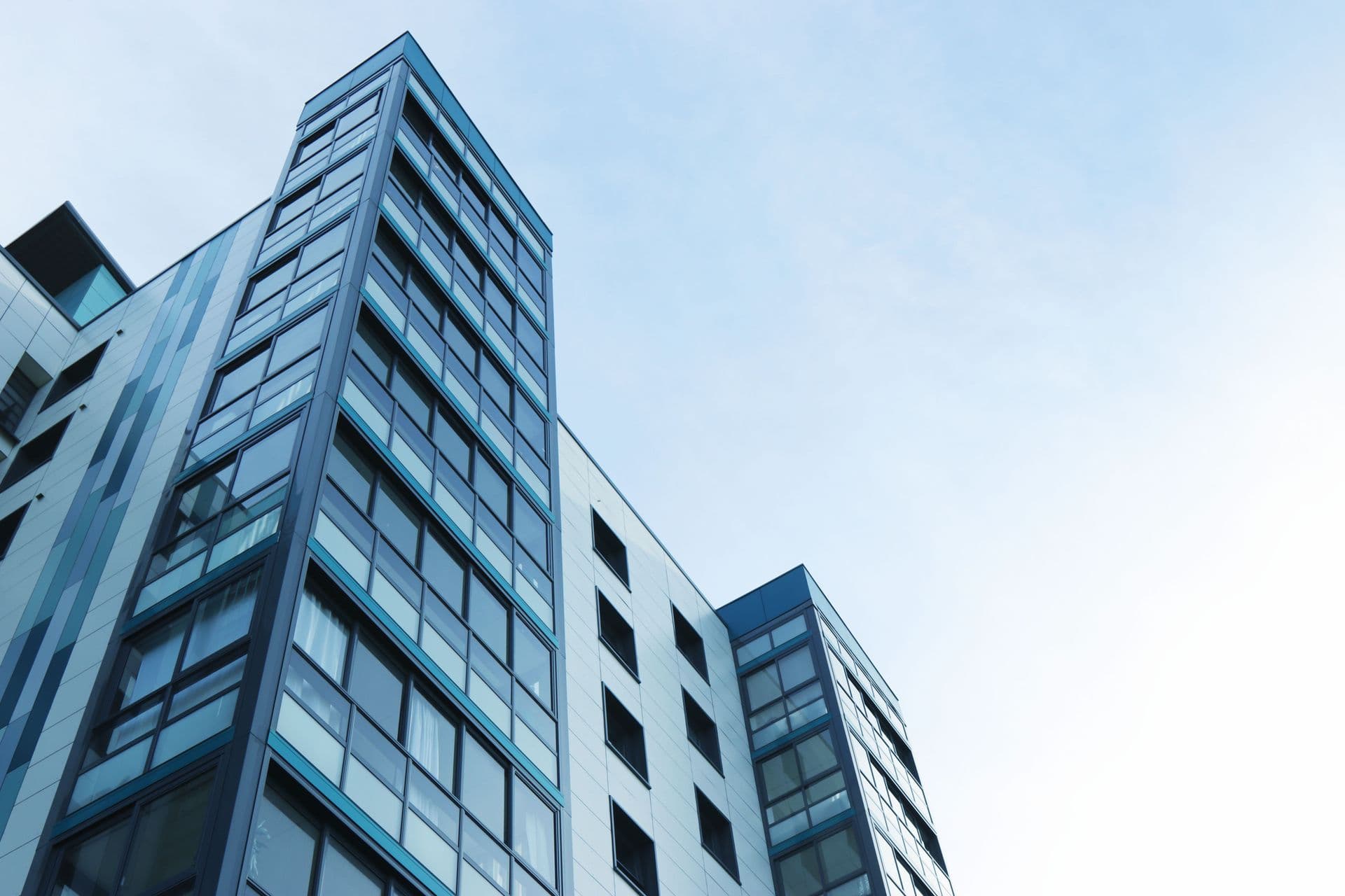 Modern glass office tower exterior